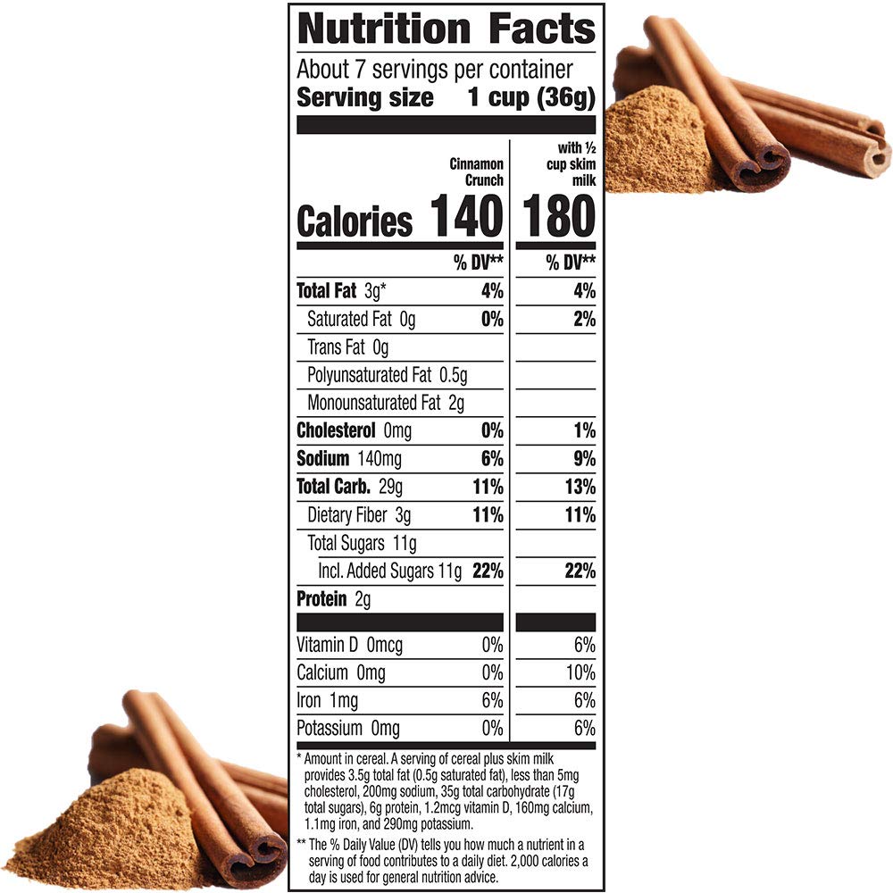 Cascadian Farm Organic Cinnamon Crunch Cereal 9.2 Oz Box