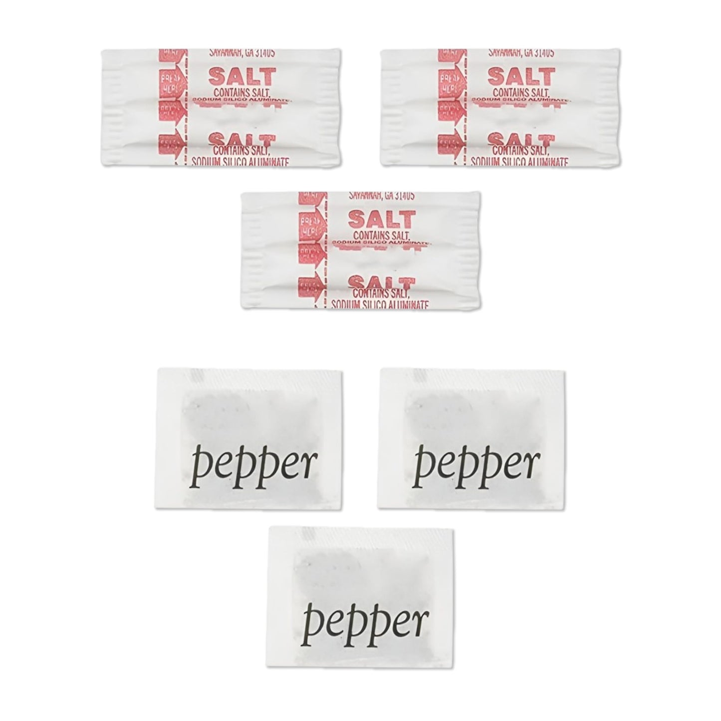 Perfect Stix - Salt and Pepper Packets-200 Salt and Pepper Packets combo -100 of Each (200 Total Packets)