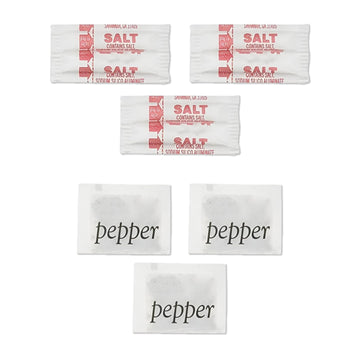 Perfect Stix - Salt and Pepper Packets-200 Salt and Pepper Packets combo -100 of Each (200 Total Packets)