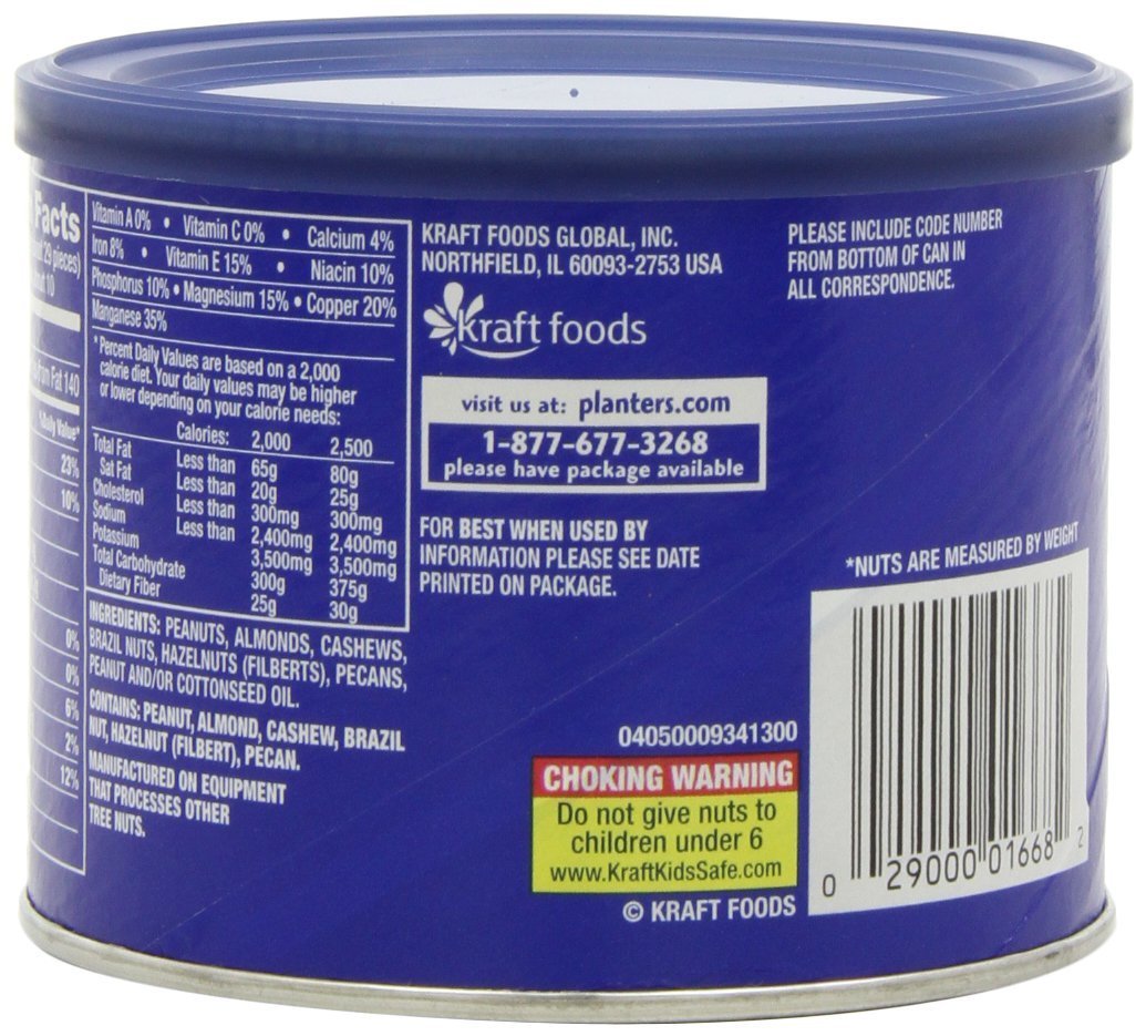 PLANTERS Unsalted Mixed Nuts - 10.3 oz, Pack of 4