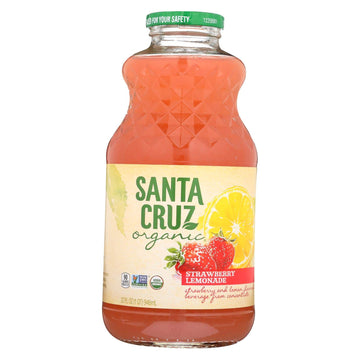 Santa Cruz Organic Strawberry Lemonade Juice, 32 Ounce -- 12 Per Case.