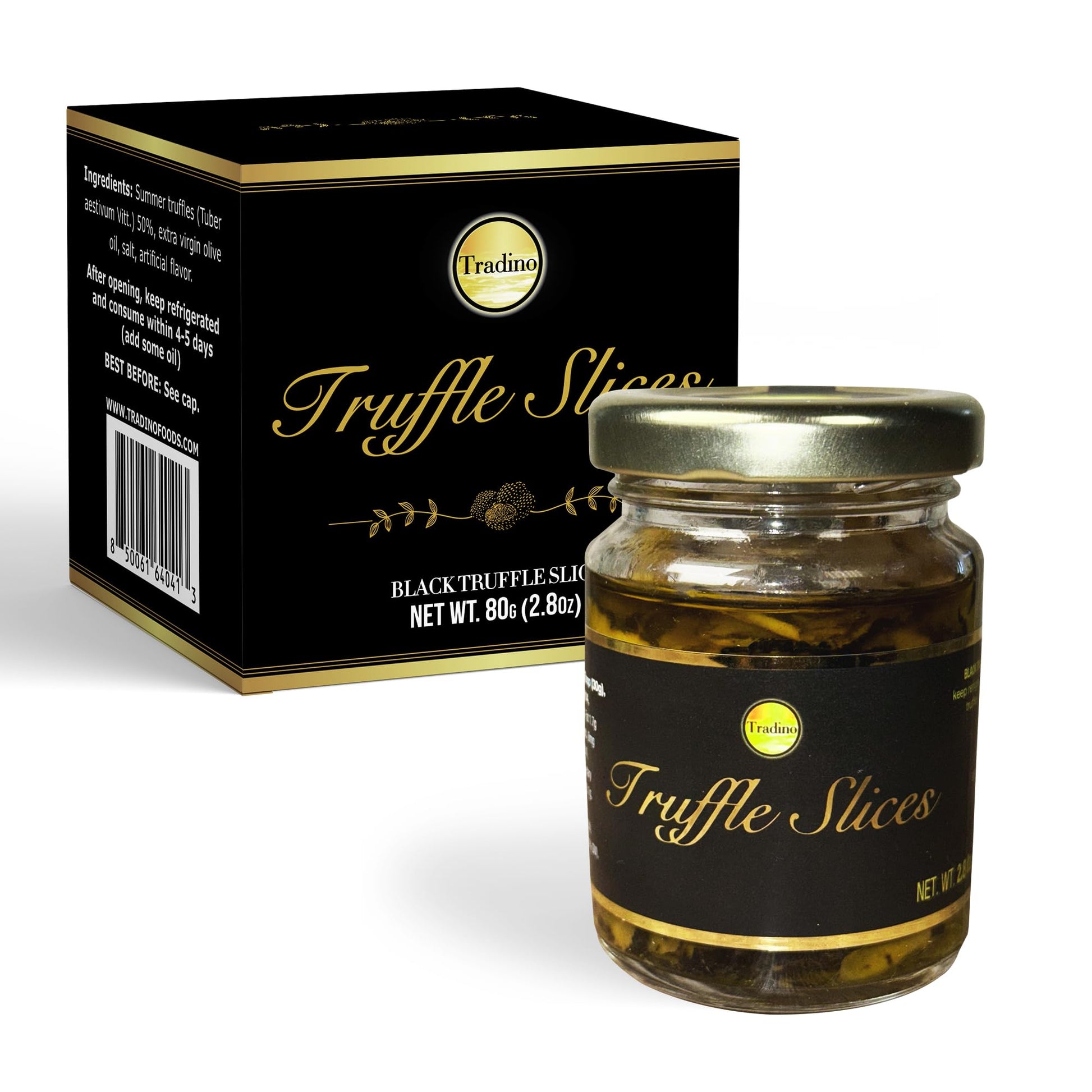 Greenfit Premium Black Truffle Slices | Artisanal Italian Truffles | 80g (2.8 oz)