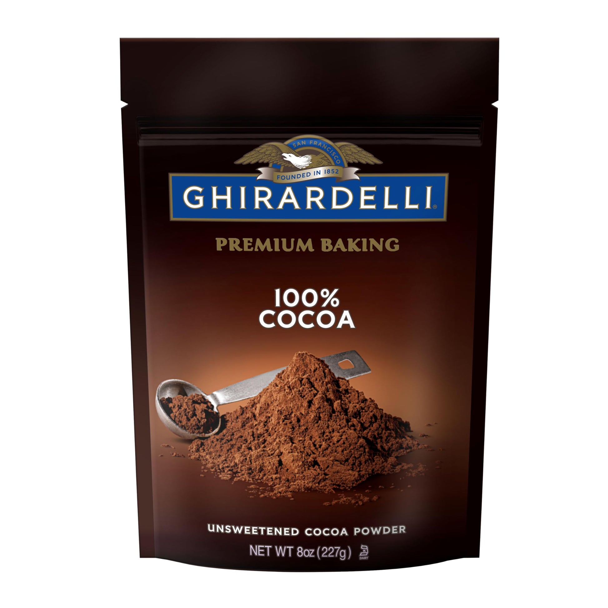 GHIRARDELLI enhanced Baking Cocoa 100% Unsweetened Cocoa Powder  8 oz Bag (6 bags)