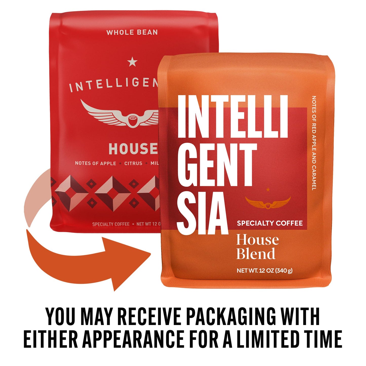 Intelligentsia Coffee, Light Roast Whole Bean Coffee - House 12 Ounce Bag with Flavor Notes of Milk Chocolate, Citrus and Apple