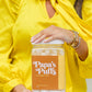 Papa'S Puffs Tupelo Honey Flavored Pure Sugar Candy - Individually Wrapped In Resealable Tub - Fat-Free, Gluten-Free, Cholestero