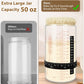 Keafont Sourdough Starter Jar Set, 50oz Capacity, 2 Pack, Glass, Red