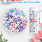 Mermaid Sprinkles,Edible Sugar Pearl Stars Jimmies Mix 130g/4.58oz,Pearl Candy Ocean Sprinkles,Summer Baking Cake Fun Decoration