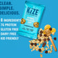 KiZE Energy Bars - Oatmeal Chocolate Chip - Gluten Free, Dairy Free, High Protein - 10 Count