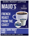 Maud'S French Roast Dark Roast Coffee Pods, 100 Ct | French Roast From The Coast Coffee | 100% Arabica Dark Roast Coffee | Solar