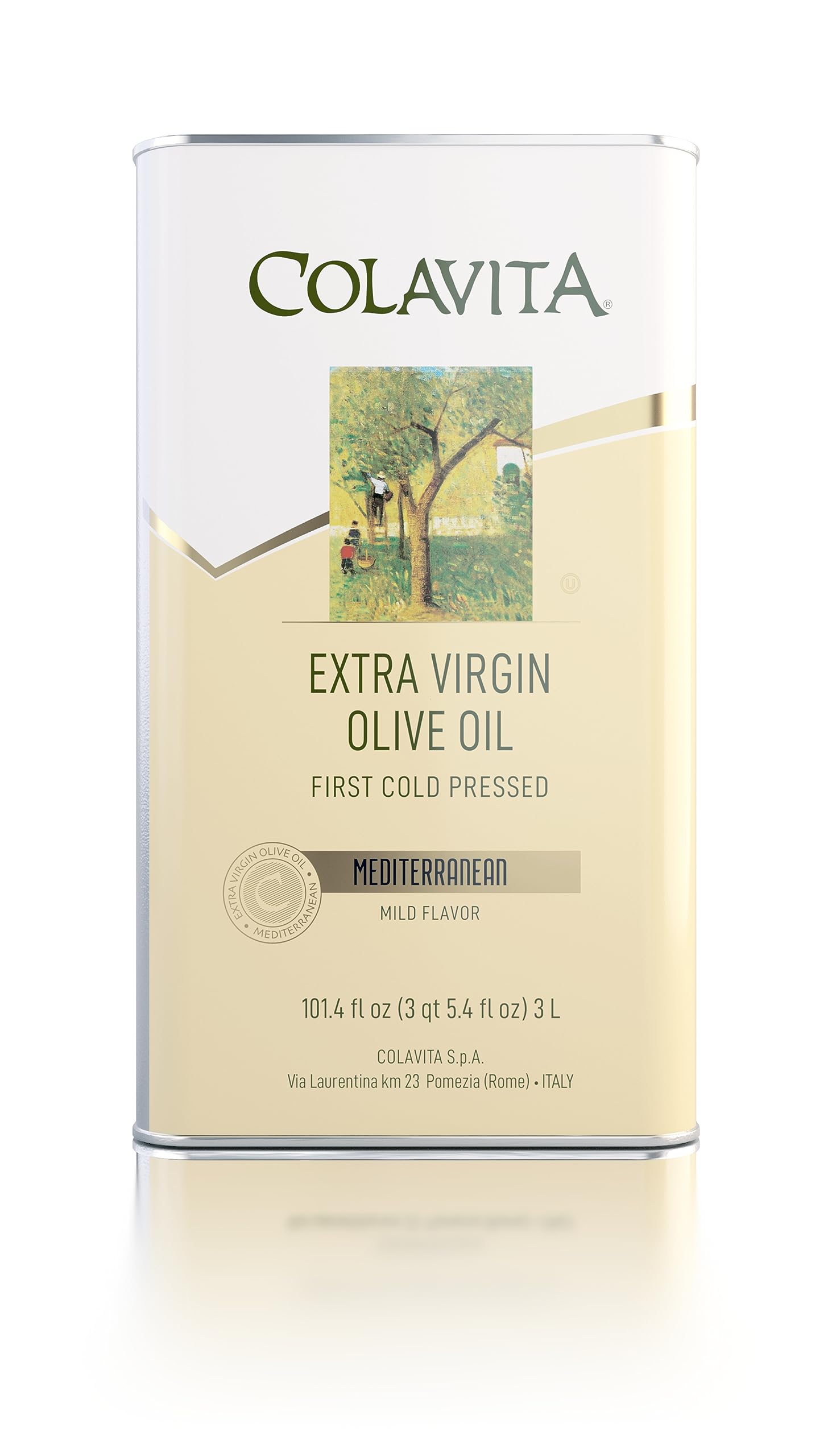 Colavita Mediterranean Extra Virgin Olive Oil Pack of 1 Tin