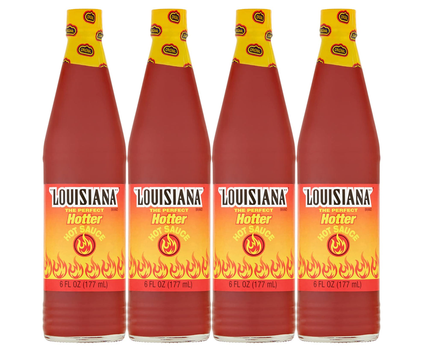 Louisiana Brand Hot Sauce Hotter Hot Sauce 6 Fl Oz (Pack of 4)
