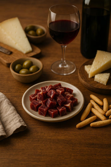 The Hamoneria: Taquitos De Jam  N Ib  Rico Bellota, 4 Oz - Premium Iberian Ham Cubes, Perfect For Cooking, 24 Months Cured, Nitr