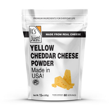 It's Just! Cheddar Cheese Powder, 15oz - Real Cheese, Shelf Stable, Perfect for Cheese Sauce & Flavor Sprinkling - Made in USA