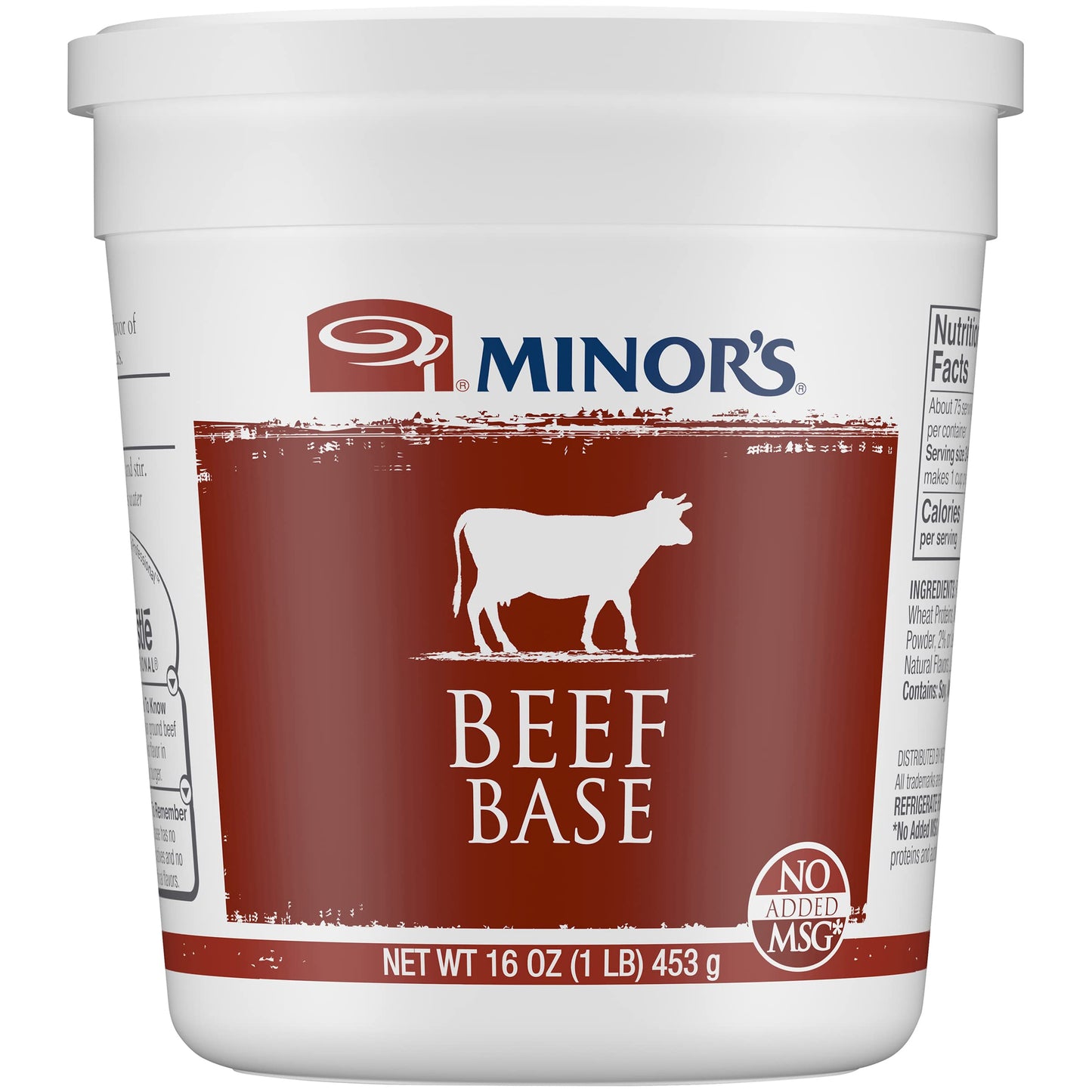 Minor s Beef Base, Great for Soup Broth and Sauces, 0 Grams Trans Fat, No Added MSG, 16 oz Tub