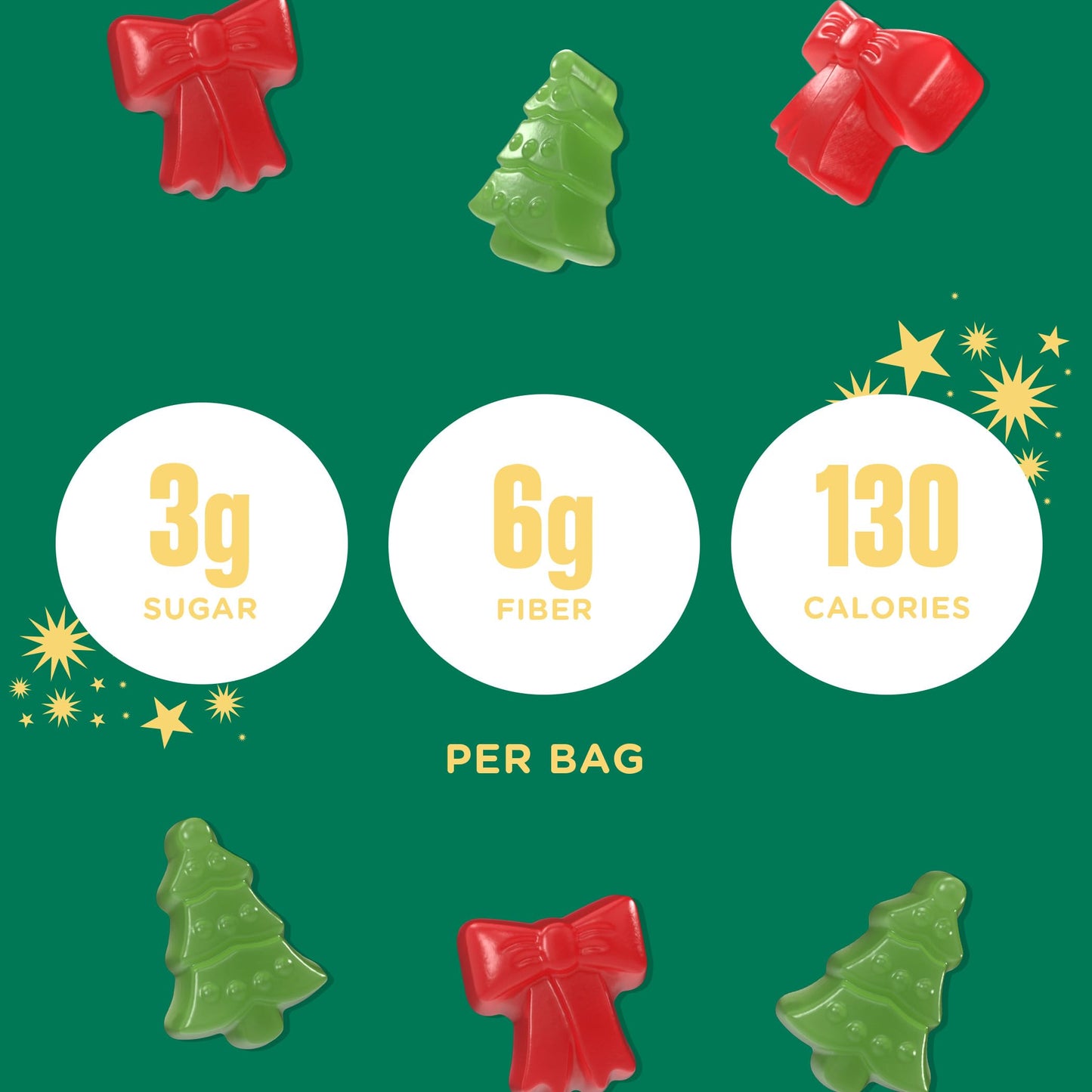 SmartSweets Merry Mix Gummy Candy: 1.8oz (Pack of 14)  Gummy Candy with Low Sugar  Low Calorie  No Artificial Sweeteners  Plant-Based  Gluten-Free  Healthy Snack for Kids & mature-themeds  Holiday Treat