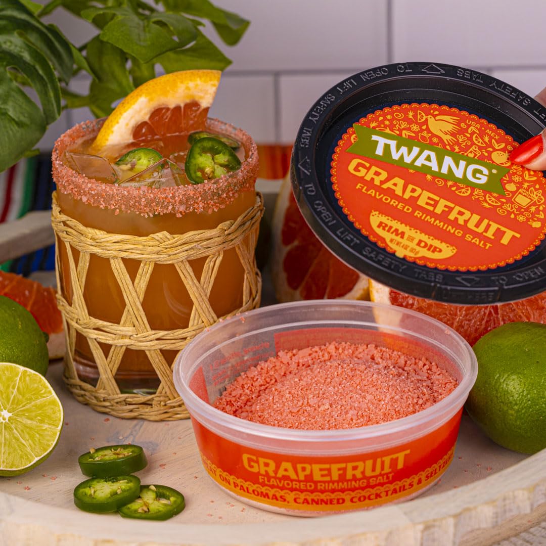Twang G fruit Cocktail Glass Rimming Salt - 4 Ounce, Perfect for Margaritas and Palomas