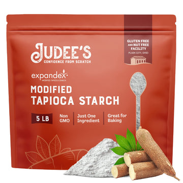 Judees Expandex Modified Tapioca Starch 5 Lb - 100% Non-Gmo, Gluten-Free & Nut-Free - Usa Packaged - Thickens And Enhances Textu