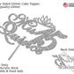 RokAPary Quinceanera Glitter Cake Topper, Acrylic, Double-Sided, Silver, Model RCT171