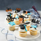 Gyufise 24Pcs 2025 Graduation Cupcake Toppers Orange Glitter Congrats Class Of 2025 Finally I Did It Diploma Grad Cap Cupcake Pi