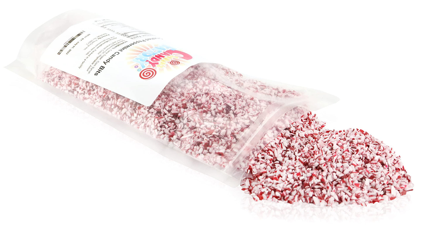 Sarah'S Candy Factory Crushed Peppermint Candy Pieces Bits In Resealable Bag, 1 Lb (1 Pack)