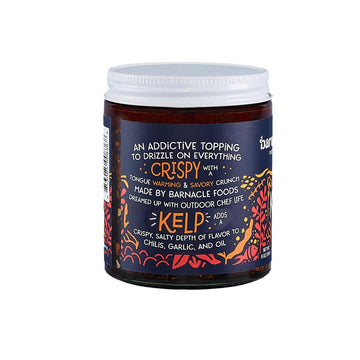 Barnacle Foods Kelp Chili Crisp - Medium Spice - 6 oz - Crunchy Chili with Onion, Garlic & Chiles de Arbol - Ideal for Noodles & Pizza