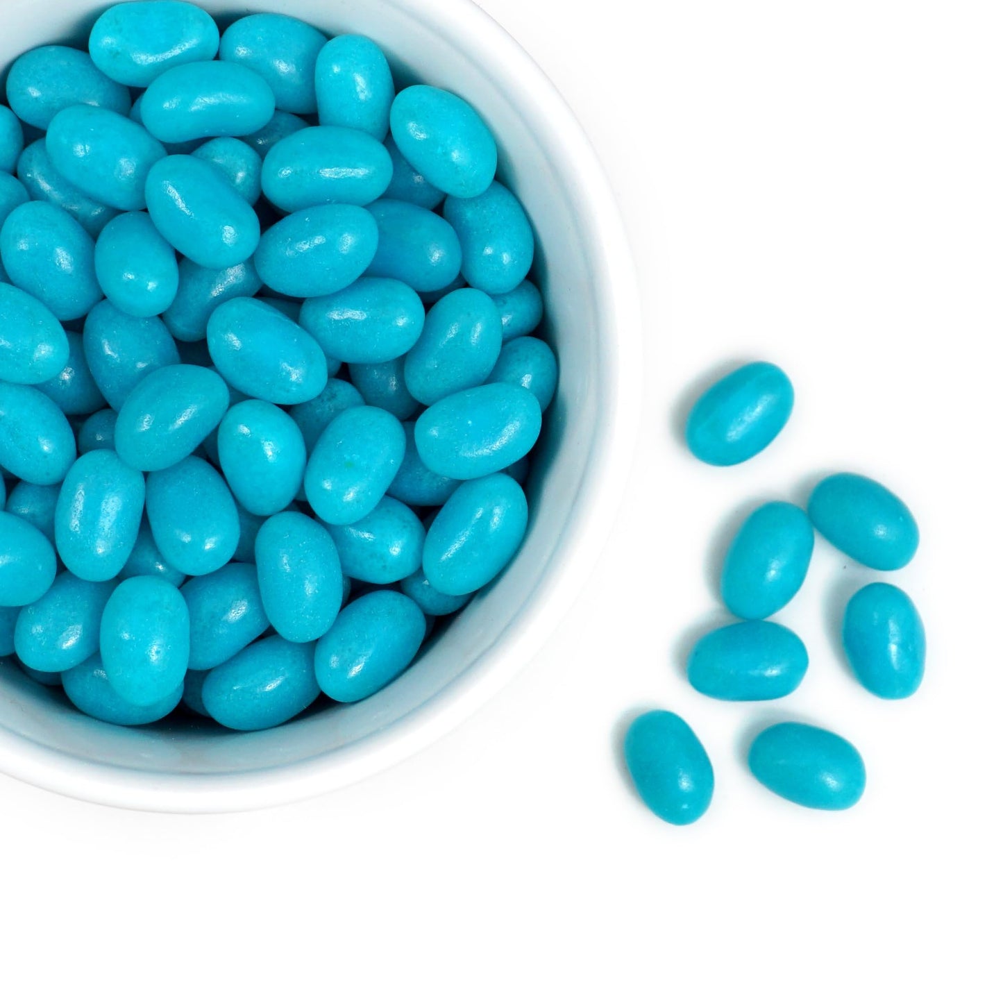 Blue Jelly Beans, 2 Pound Bulk Bag, Blueberry Flavor, Blue Candy, The Hampton Popcorn & Candy Company