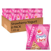 Strawberry Yogurt Crme Snack Mix, 1.03 oz (Pack of 8) with ZESTI Chip Clip - Sweet & Savory Whole Grain Cereal, Low-Fat, Individ