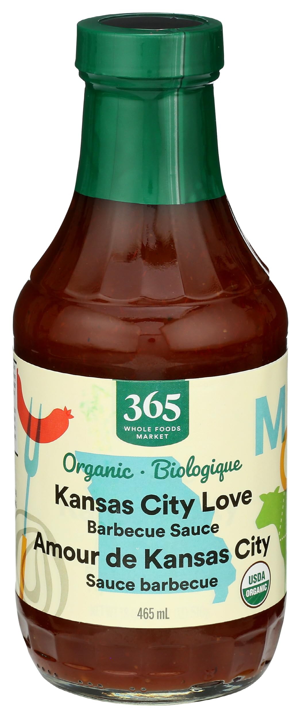 365 by Whole Foods Market, BBQ Sauce Kansas City Organic, 18 Ounce