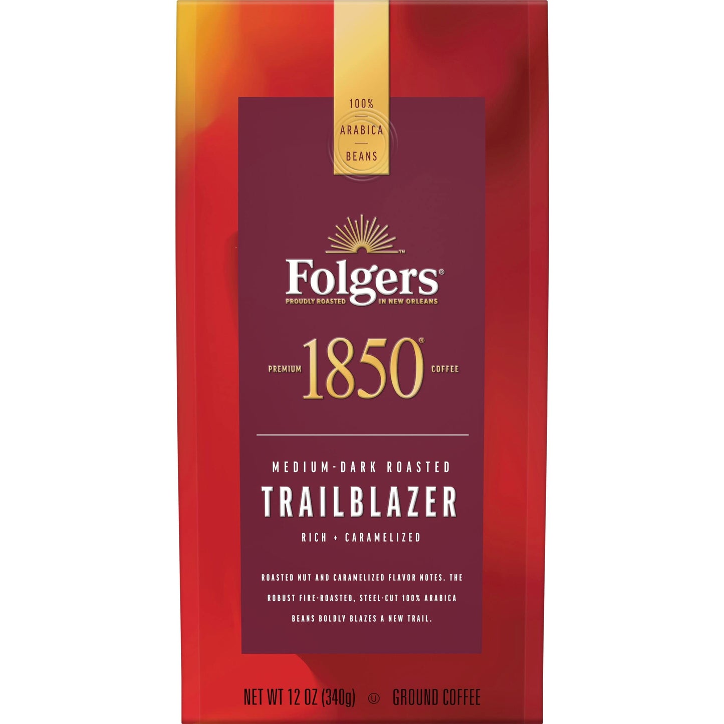 1850 Trailblazer Medium-Dark Roast Ground Coffee, 12 oz