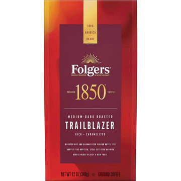 1850 Trailblazer Medium-Dark Roast Ground Coffee, 12 oz