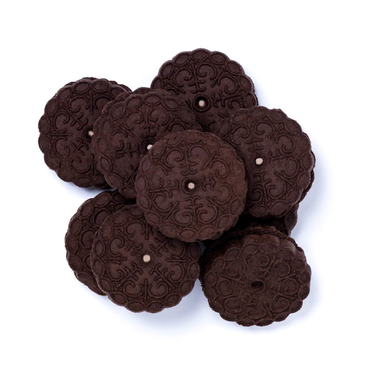 Exclusively Dog Carob & Peanut Buter Sandwich Cremes Cookies - All Natural Dog Treats, No Animal Byproducts, Baked In The Usa, I
