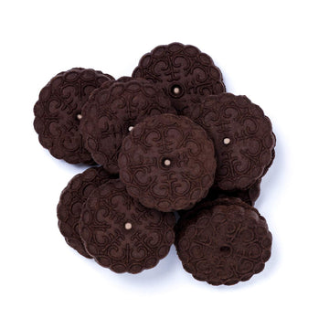 Exclusively Dog Carob & Peanut Buter Sandwich Cremes Cookies - All Natural Dog Treats, No Animal Byproducts, Baked In The Usa, I