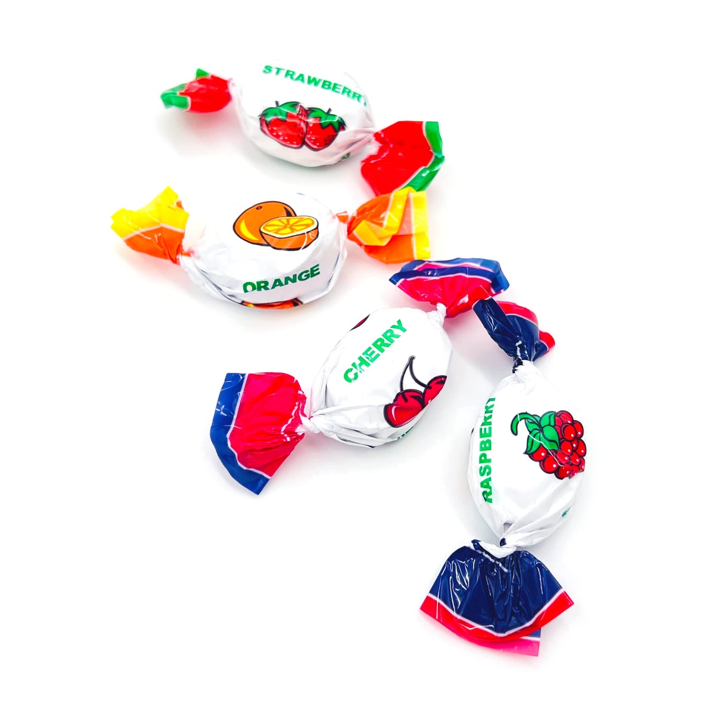 Assorted Fruit Hard Candy | 1 Pound Bag | Individually Wrapped - Approx. 80 Count