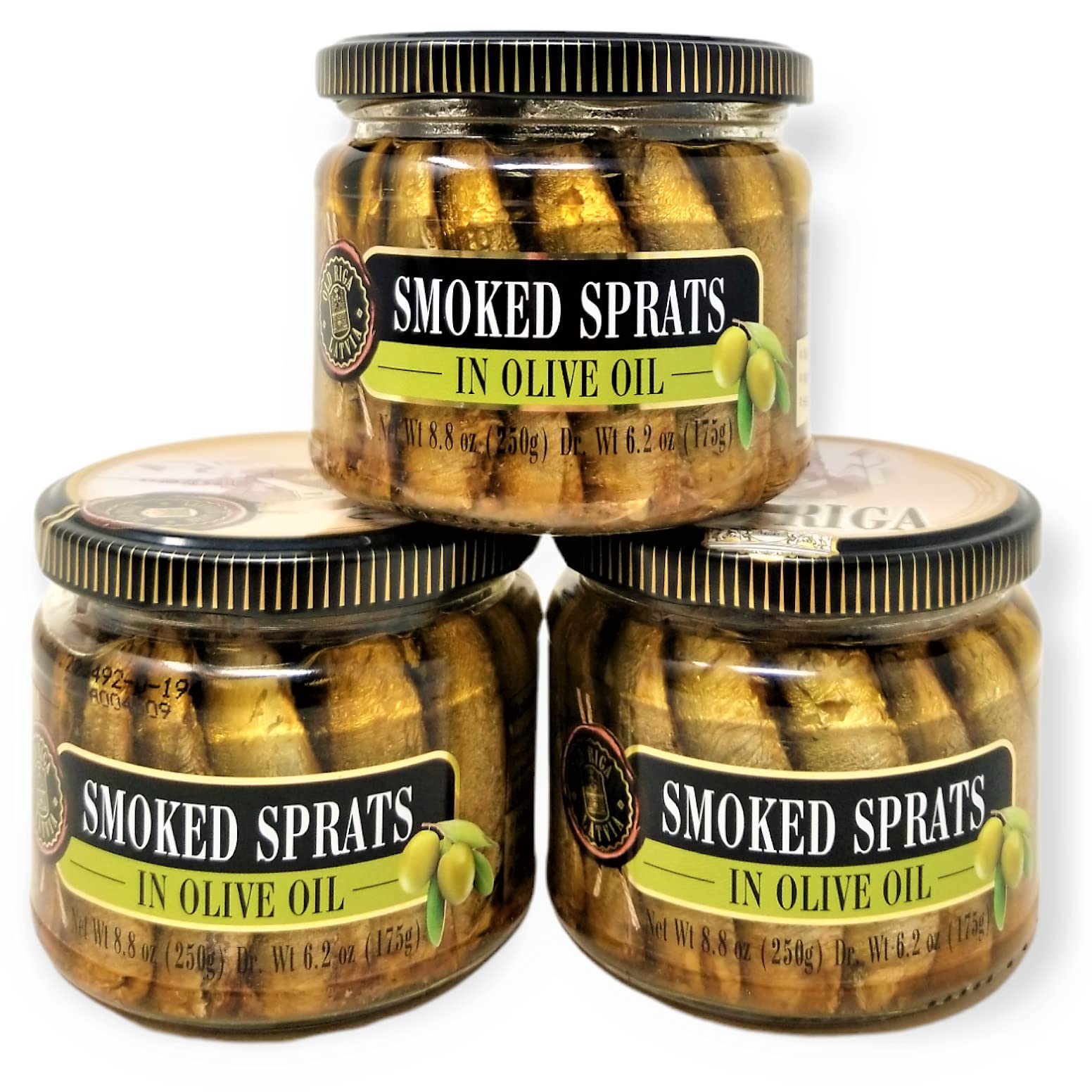 Belevini Smoked Sprats in Olive Oil, Pack of 3, 250g | Keto Friendly, Non-GMO, Kosher, Rich in Omega-3