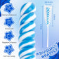 Lollipops Individually Wrapped Bulk - Blue Twisty Lollipops - Kid s Whirley Lollipop Candy for Decorating Birthday, Blueberry F