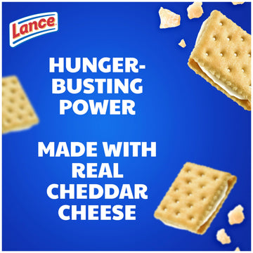 Lance Sandwich Crackers, Captains Wafers White Cheddar, 10 Individual Packs, 6 Sandwiches Each