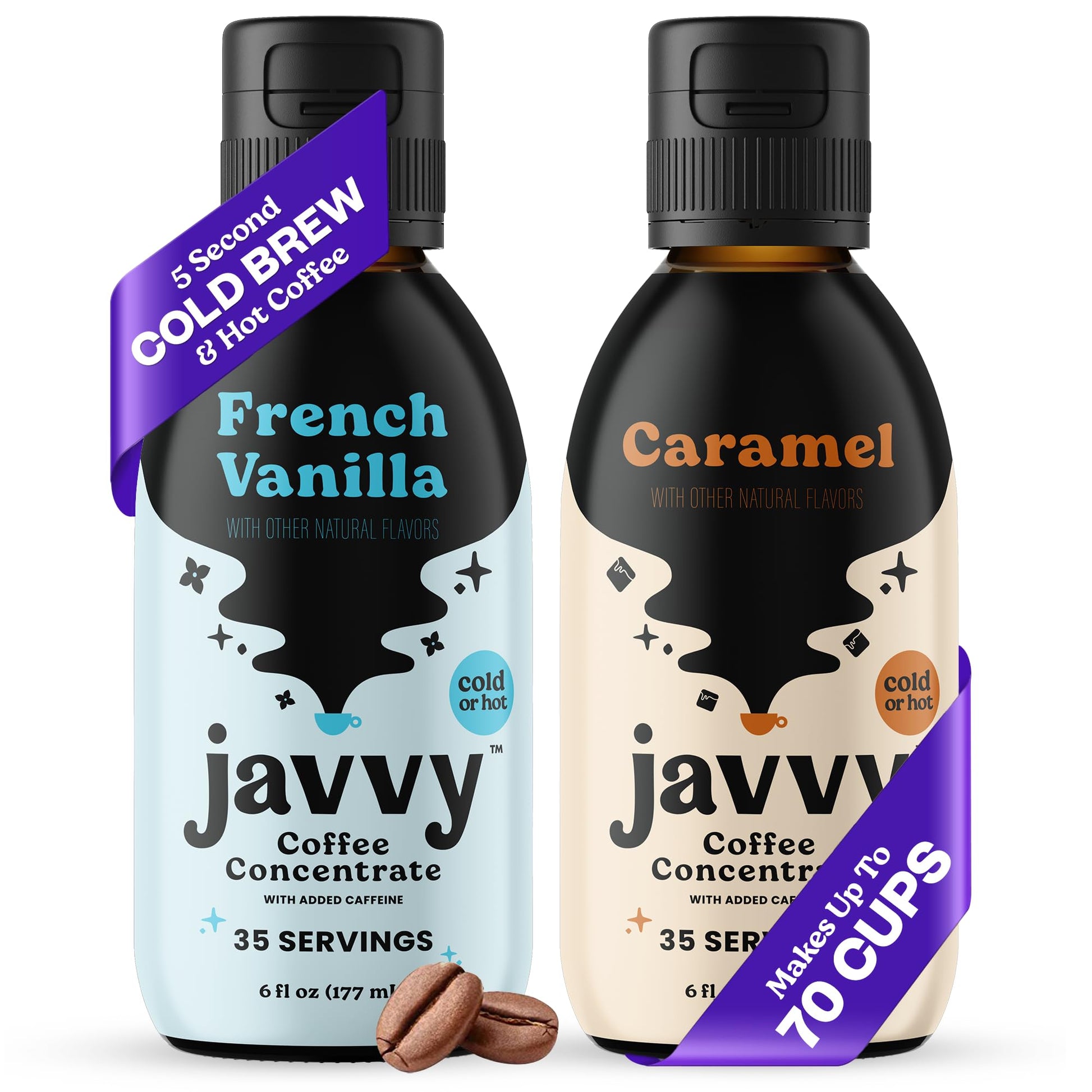 Coffee Concentrate - Cold Brew Coffee, Perfect for Hot or Iced Instant Coffees, Hot Drinks, Cold Brew Concentrate - French Vanil