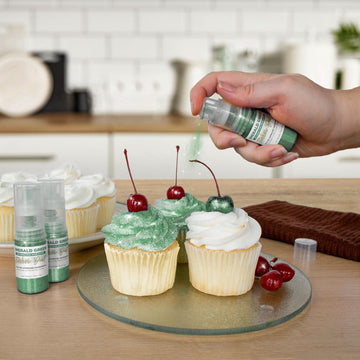 Tinker Dust - Emerald Green (4G 1X Mini Pump) Edible Glitter For Desserts, Beverages, Cupcakes, Cake Pops And Cookies By Bakell