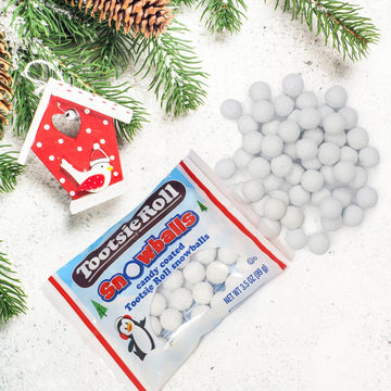Toottsie Roll Candy Coated Snowballs 6 Pack - Christmas Candy Snowballs For Gingerbread House Decoration, Stocking Stuffers, Hol