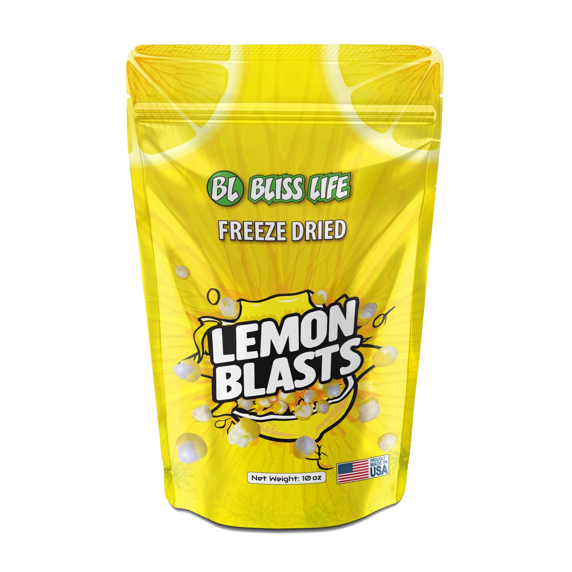 Fremon Heads Freeze Dried Lemon Candy 10 Oz Package, Freeze Dried Sour Candy, Unique Novelty, Halloween Candy - Great For The Ti