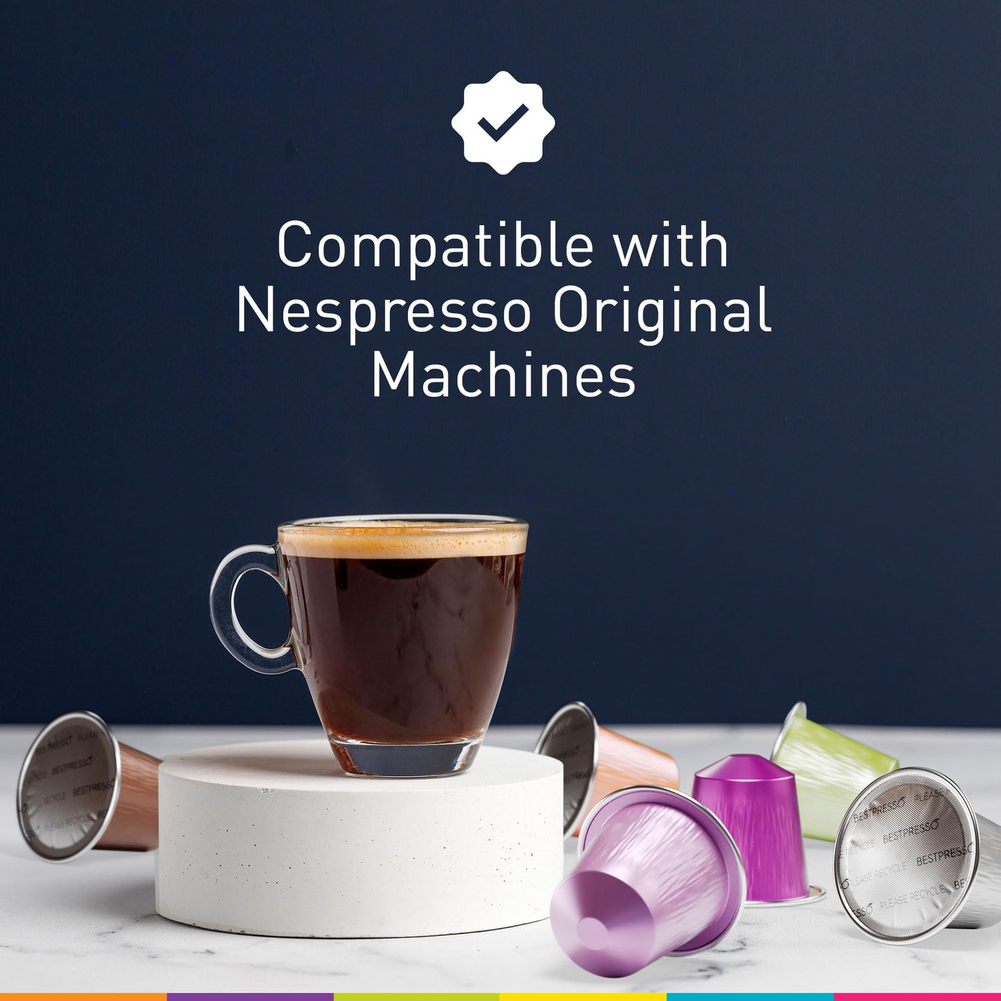 Bestpresso Coffee Pods for Nespresso Original Machine, Espresso Intenso Blend, 120 Count, Model BST10413