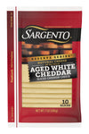 Sargento Reserve Series Natural Aged White Cheddar Sliced Cheese, 10 Slices