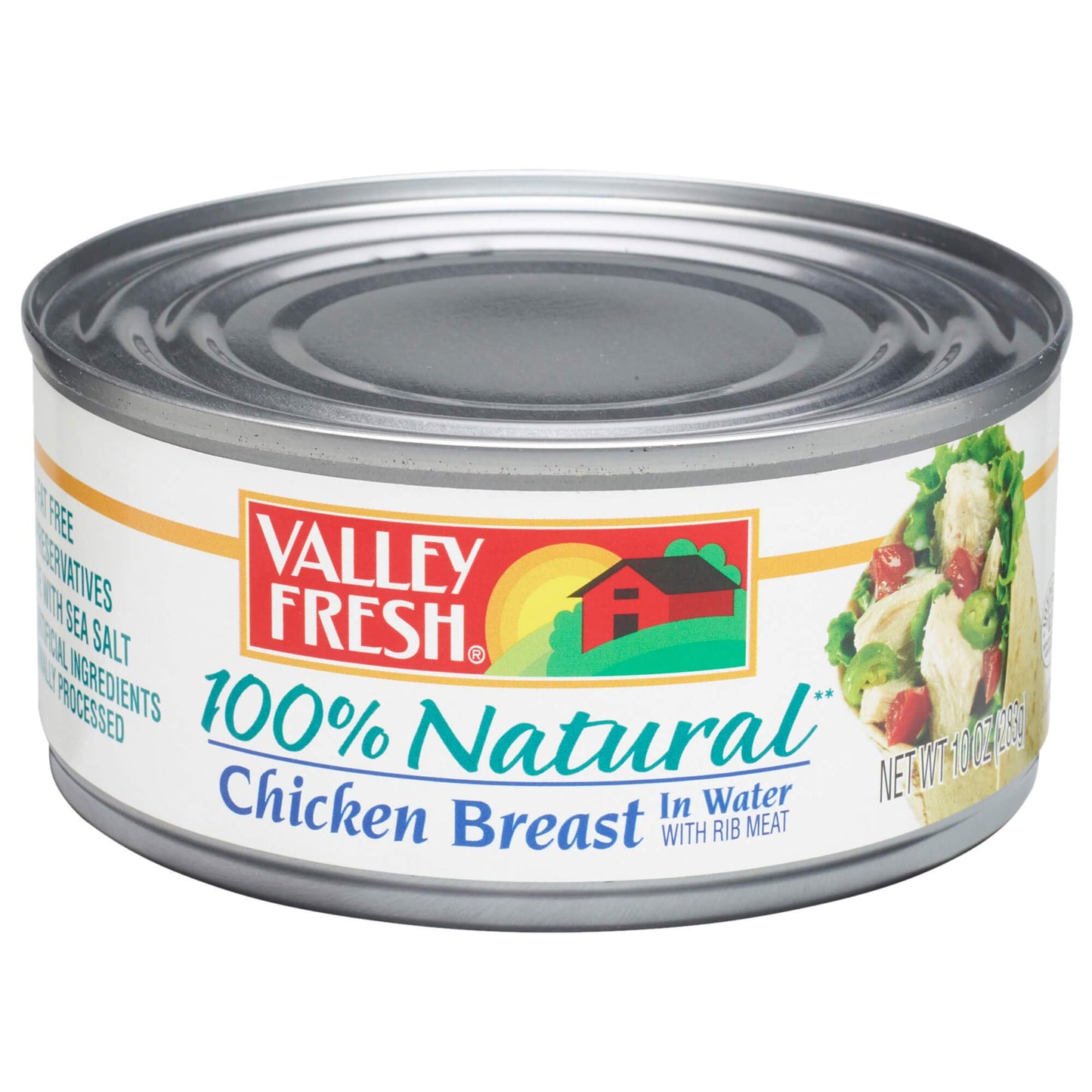 VALLEY FRESH Chicken Breast in Water with Rib Meat, 10 Ounce (Pack of 12)