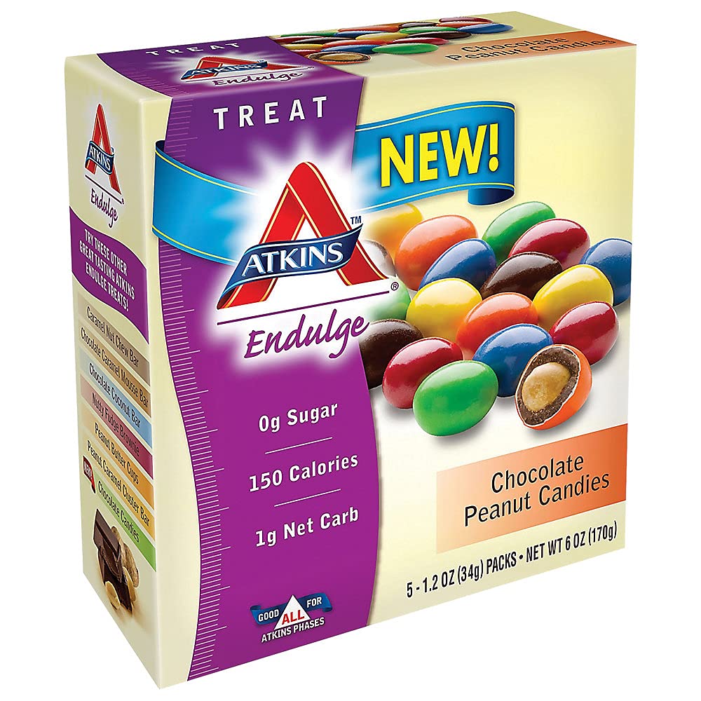 Endulge Chocolate Peanut Candies 1.20 Ounces (5 Packs)