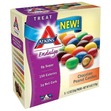 Endulge Chocolate Peanut Candies 1.20 Ounces (5 Packs)