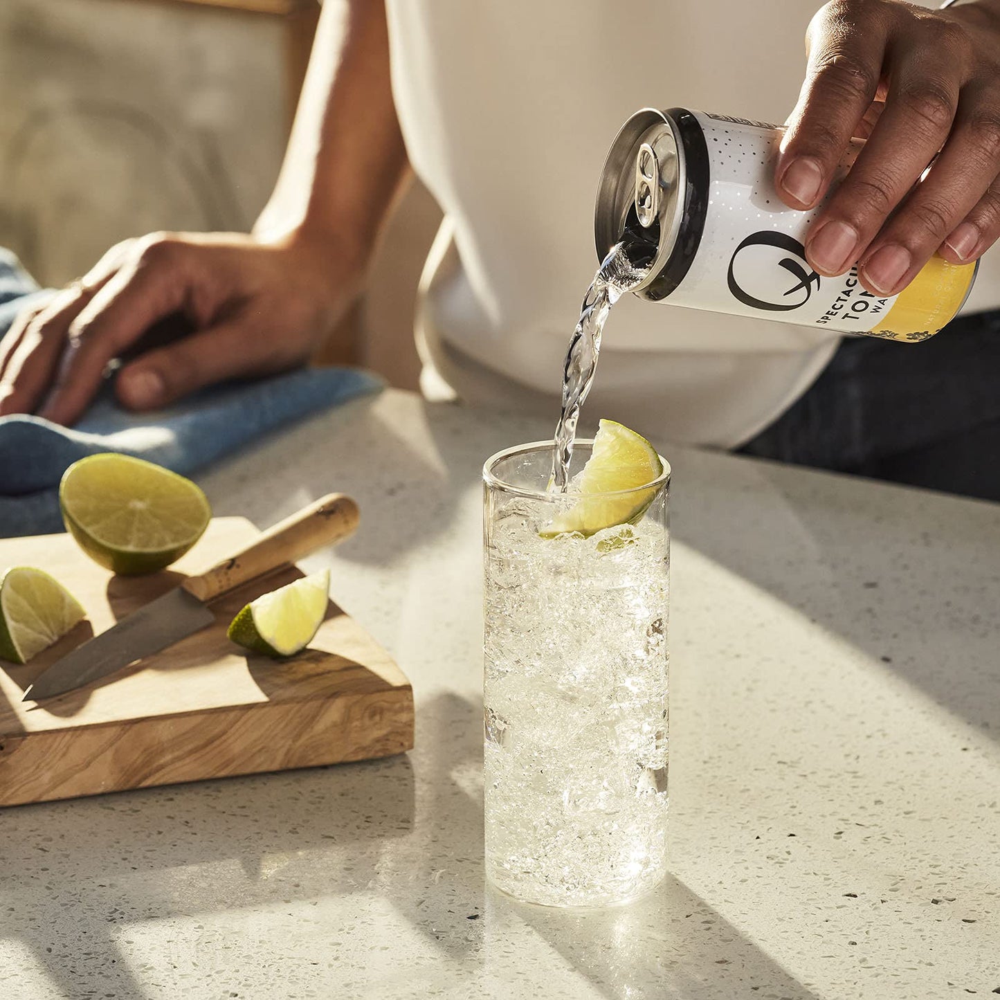 Q MIXERS Tonic Water, Premium Cocktail Mixer, 7.5 Fl Oz, Pack of 12, Model CAN-LTN75-SHP