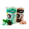 Dont Worry Meringue Cookies | Mint Chocolate & Double Chocolate Flavor | Low Calorie Snacks with 4 Calories per Piece | Keto, G