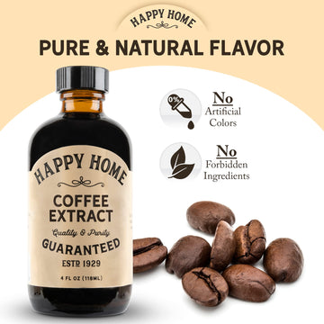 Happy Home Premium Natural Coffee Flavor - Certified Kosher, 4 Oz.