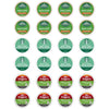 BREWANA Half Caff K-Cups Variety Pack Sampler, Includes Starbucks, Folgers, Green Mountain, 24 Count