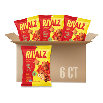 Rivalz Late Night Pizza Stuffed Snacks - Delicious & Nutritious Veggie Snack Bites - Vegan, Gluten Free, & Non-Gmo - Zero Added